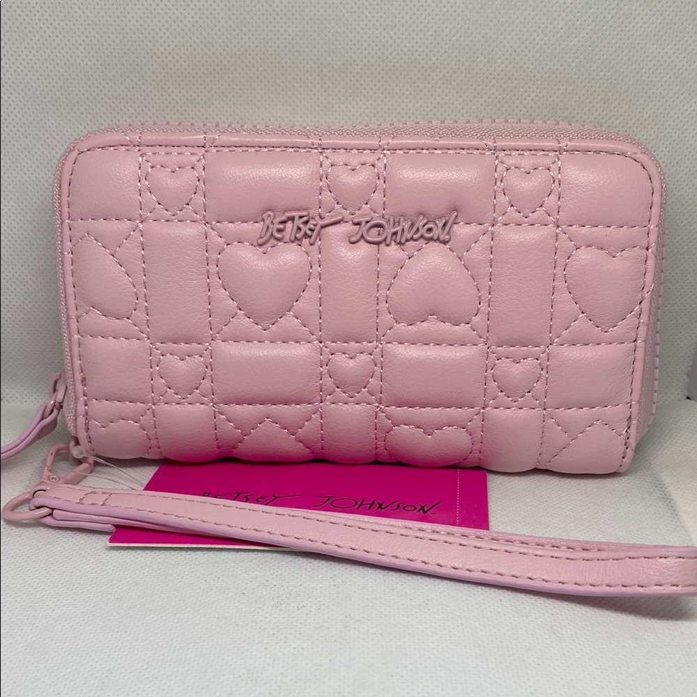 Betsey Johnson Pink Quilted wallet